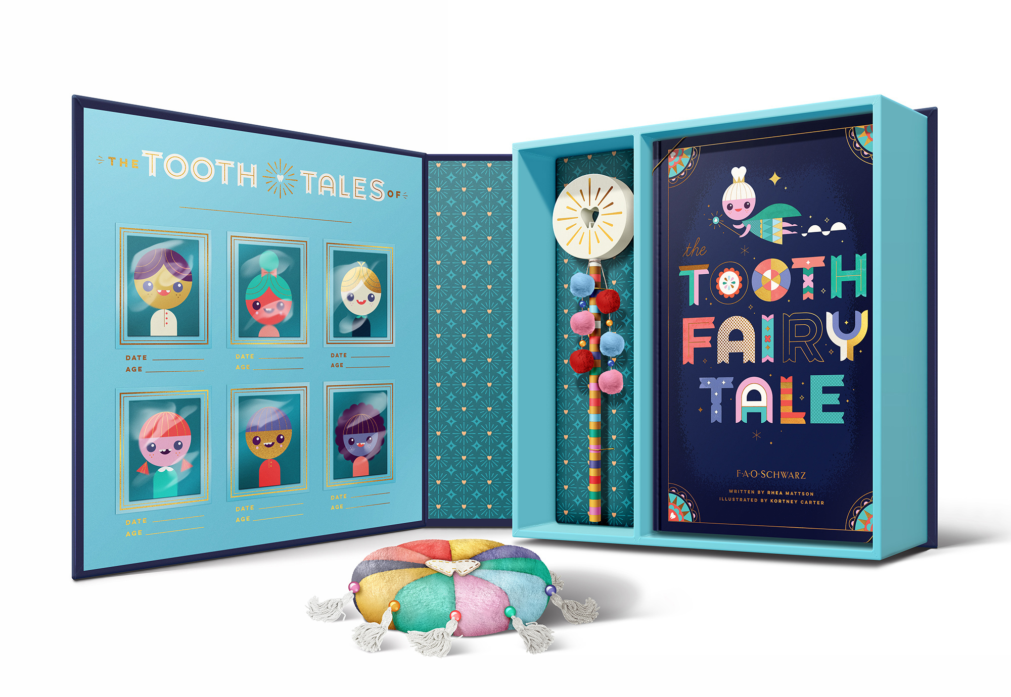 FAO Schwarz Tooth Fairy Tale Book and Keepsake Box Fairy Wand and Scrapbook Includes Tooth Pillow First Lost Tooth Diary Save Images of Your Child Written by Rhea Mattson 