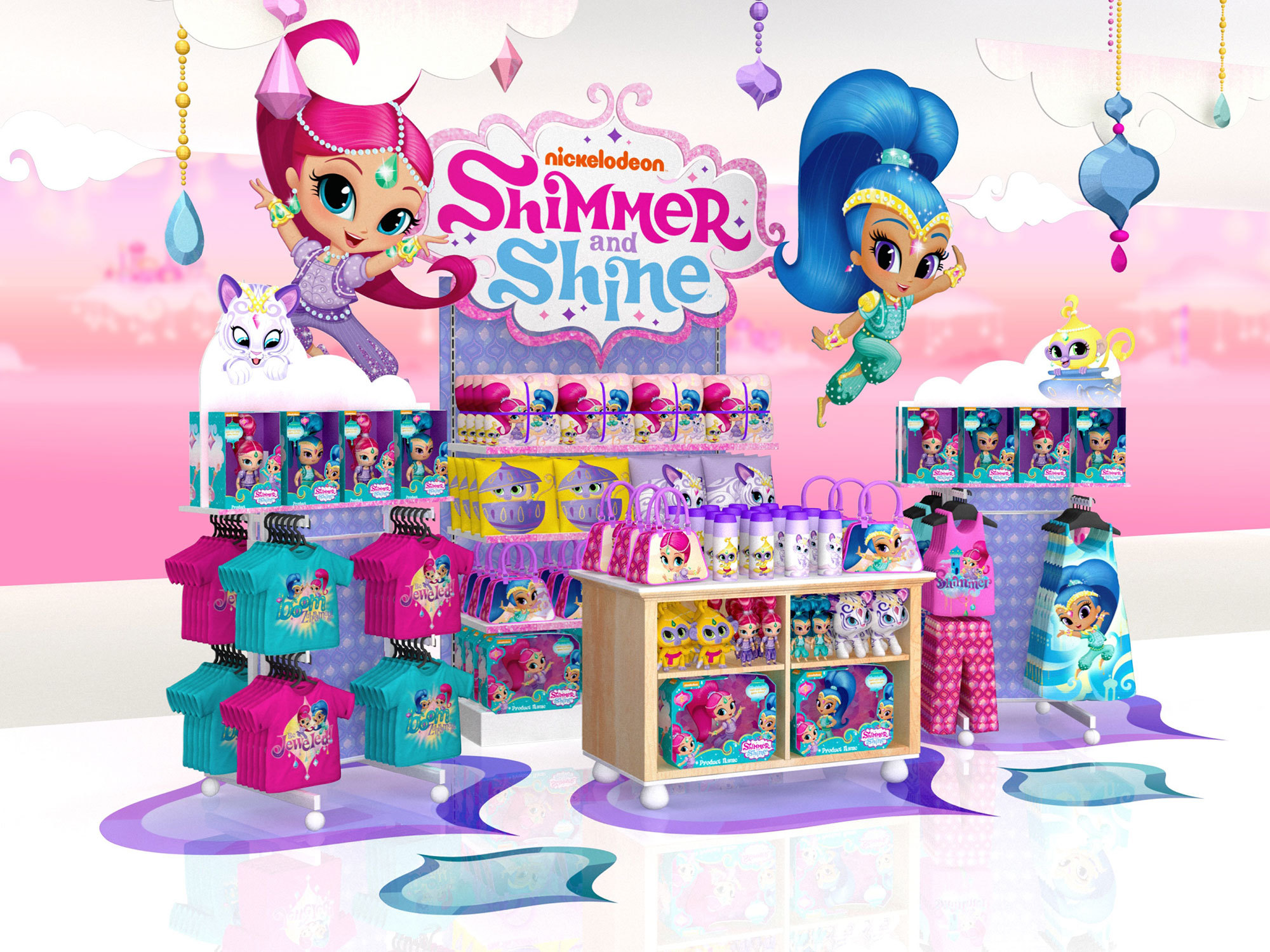 collection 3x calcetines Shimmer Shine Nickelodeon : 
